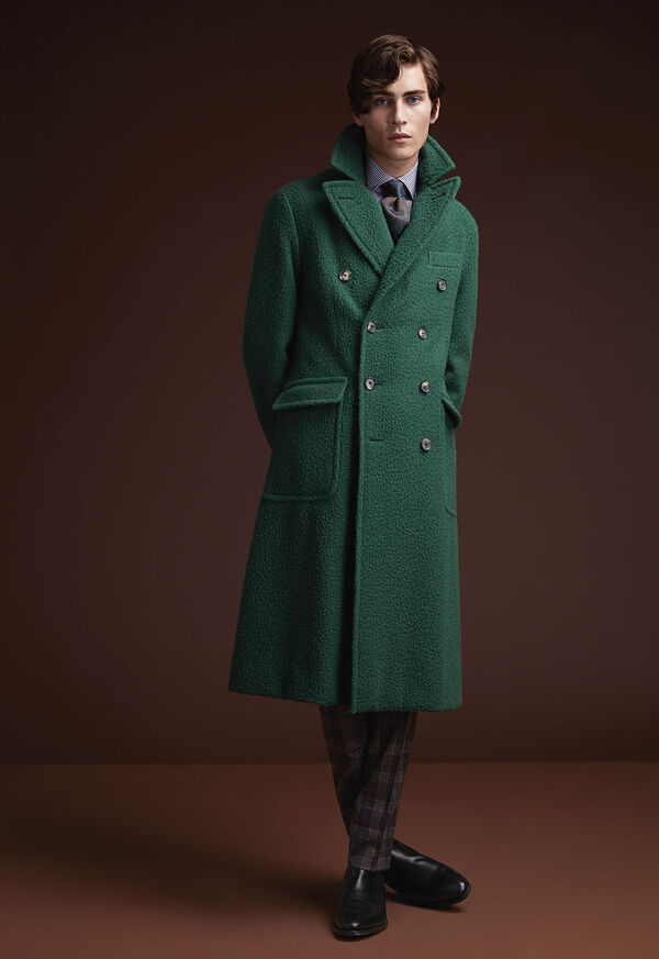 Paul Stuart Shop Green Casentino Wool Overcoat, image 1